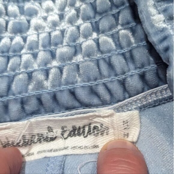 Blue crushed velvet track pants/joggers - Picture 5 of 5